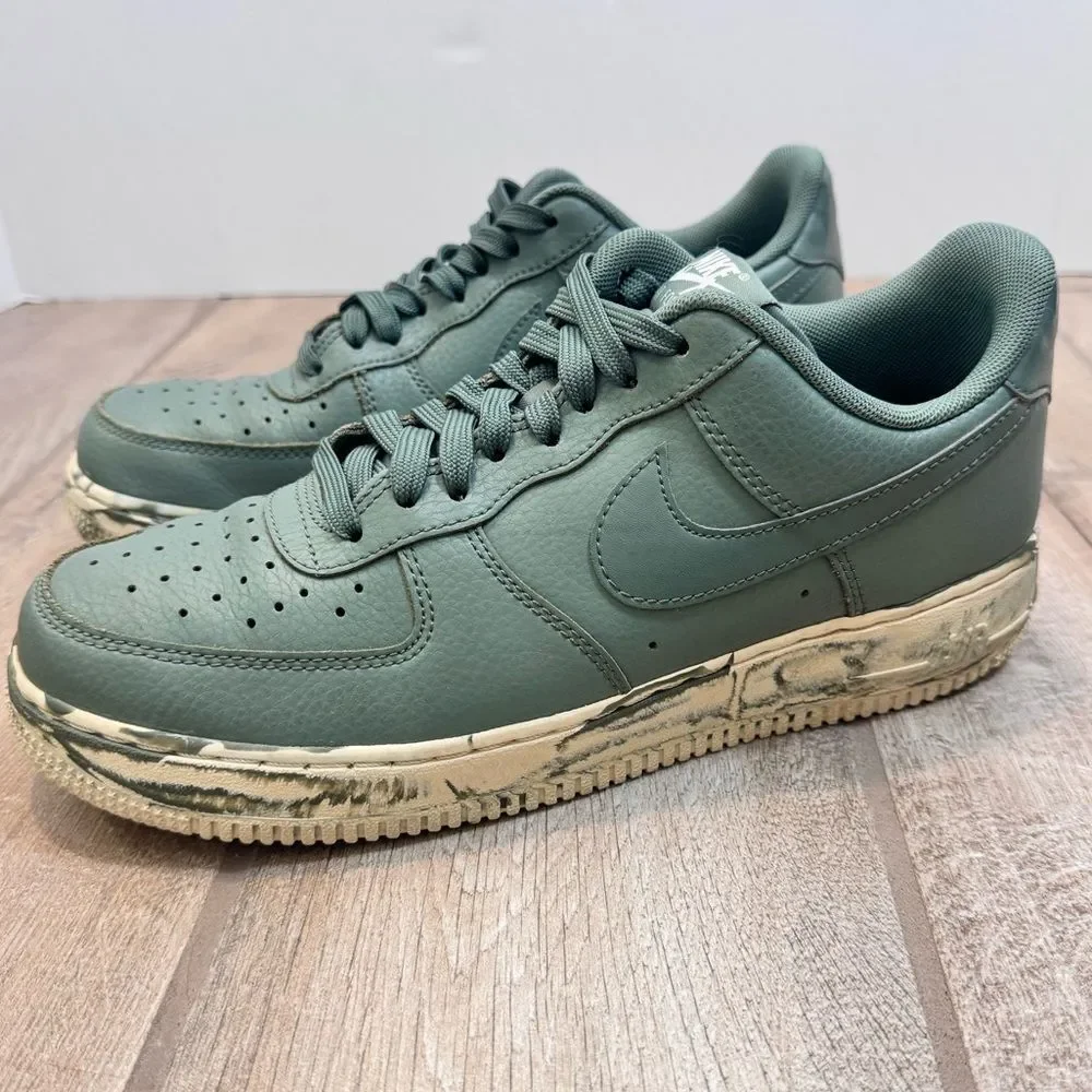 Nike Men’s Air Force 1 '07 LV8 'Clay Green Marble' Sneakers Size 8 - Picture 8 of 9